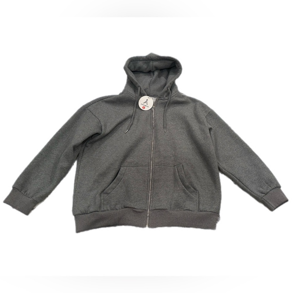 Anrabess‎ gray zip up sweatshirt - NWT